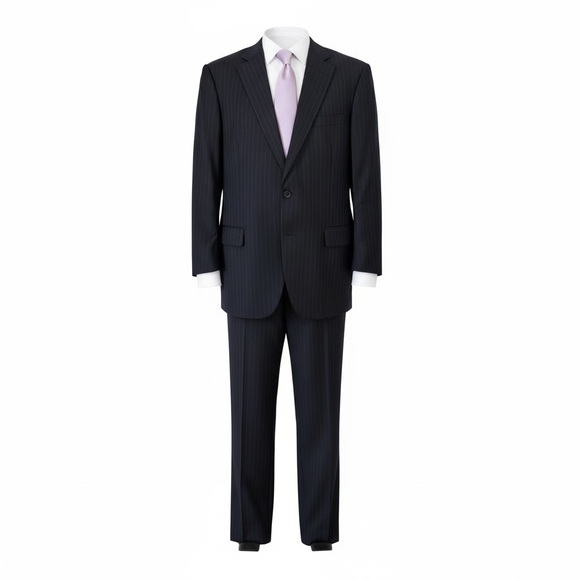 Brooks Brothers 1818 Fitzgerald Trabaldo Togna Wool Dark Pinstripe Suit